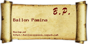 Ballon Pamina névjegykártya